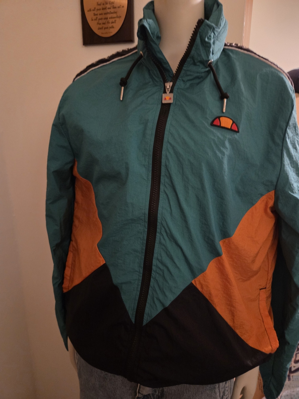 Ellesse Men’s Retro Colorblock Windbreaker Jacket – Size Small